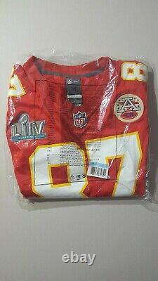 Travis Kelce Chiefs New'SB 54' Patch Red Nike Home Game Jrsy Men's Sz Medium