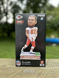 Travis Kelce KC Chiefs Super Bowl LVII Champs Stanky Leg Bobblehead NEW FOCO BOX