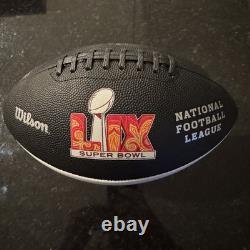 Travis Kelce? Kansas City Chiefs MULTI Signed Super Bowl 59 Ball-Carson Wentz