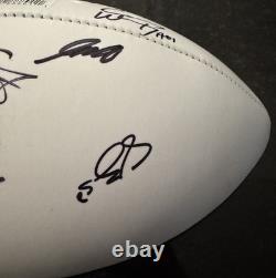 Travis Kelce? Kansas City Chiefs MULTI Signed Super Bowl 59 Ball-Carson Wentz