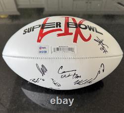 Travis Kelce Kansas City Chiefs MULTI Signed Super Bowl LIX Ball +Carson Wentz