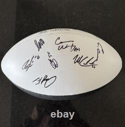 Travis Kelce Kansas City Chiefs MULTI Signed Super Bowl LIX Ball +Carson Wentz