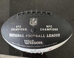 Travis Kelce Kansas City Chiefs MULTI Signed Super Bowl LIX Ball +Carson Wentz