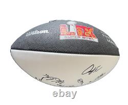 Travis Kelce Kansas City Chiefs MULTI Signed Super Bowl LIX Ball +Carson Wentz