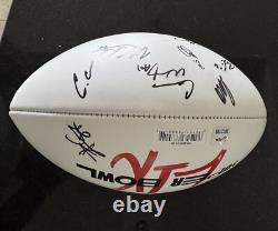 Travis Kelce Kansas City Chiefs MULTI Signed Super Bowl LIX Ball +Carson Wentz
