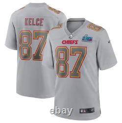 Travis Kelce Kansas City Chiefs Nike Super Bowl LVII Patch Jersey Gray