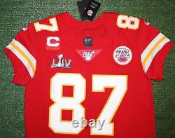 Travis Kelce Kansas City Chiefs Super Bowl 54 Nike Vapor Elite Jersey Size 44/L