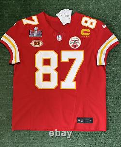 Travis Kelce Kansas City Chiefs Super Bowl 58 Nike FUSE Elite Jersey Sz 48/XL