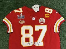 Travis Kelce Kansas City Chiefs Super Bowl 58 Nike FUSE Elite Jersey Sz 48/XL