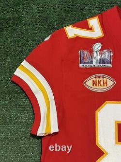 Travis Kelce Kansas City Chiefs Super Bowl 58 Nike FUSE Elite Jersey Sz 48/XL