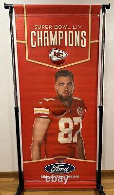Travis Kelce Kansas City Chiefs Super Bowl Champs Arrowhead Stadium Used Banner
