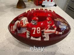 Travis Kelce NFL 100th Anniversary Super Bowl Art Football LE #1/500