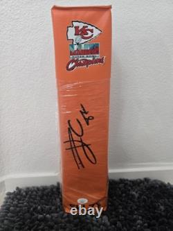 Travis Kelce Signed Kansas City Chiefs Super Bowl LVII Pylon Full Size JSA COA
