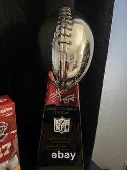 Travis Kelce Signed Super Bowl LIV Lombardi Trophy Exact Replica Beckett Travis Kelce Signed Super Bowl LIV Lombardi Trophy Exact Replica Beckett