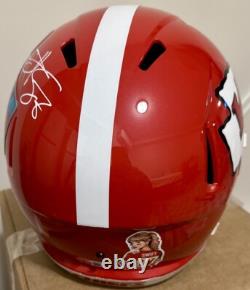 Travis Kelce/swift Custom! Signed Chiefs Super Bowl 57 LVII Full Size Rep Helmet