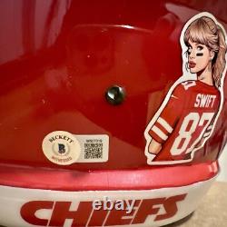 Travis Kelce/swift Custom! Signed Chiefs Super Bowl 57 LVII Full Size Rep Helmet