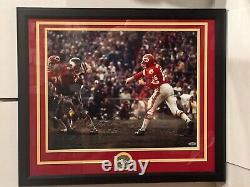 TriStar Len Dawson Signed 16 x 20 Photo Framed withSuper Bowl IV Inscr CHIEFS