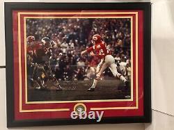 TriStar Len Dawson Signed 16 x 20 Photo Framed withSuper Bowl IV Inscr CHIEFS