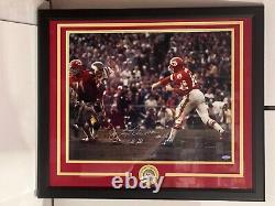 TriStar Len Dawson Signed 16 x 20 Photo Framed withSuper Bowl IV Inscr CHIEFS