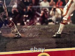 TriStar Len Dawson Signed 16 x 20 Photo Framed withSuper Bowl IV Inscr CHIEFS