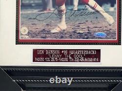 Tristar Len Dawson Signed 8 x 10 Photo Framed KC CHIEFS Super Bowl IV MVP HOF