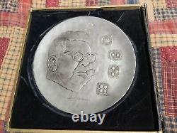VERY RARE. ART ROONEY The Chief Pewter superbowl Wendell August plate Steelers
