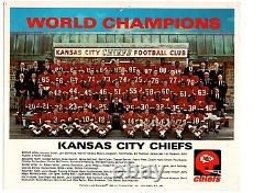 VINTAGE ORIGINAL 1969 KANSAS CITY CHIEFS 8x10 TEAM PHOTO SUPER BOWL DAWSON
