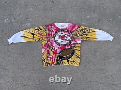 VTG 1994 Kansas City Chiefs Magic Johnson T's AOP Crewneck Sweatshirt XL Rare