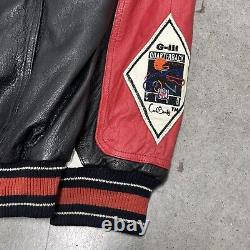 VTG 90s KANSAS CITY CHIEFS Leather Jacket G-III Carl Banks XL NFL SUPER BOWLx 2