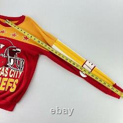 VTG Kansas City Chiefs NFL Football Sweatshirt Red Gold. Small