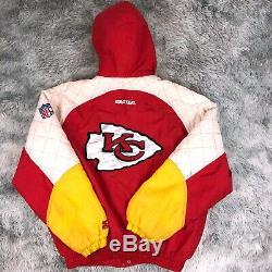 Vintage 90s STARTER NFL Kansas City CHIEFS Super Bowl Champions Puffer Jacket XL