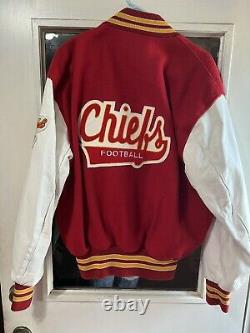 Vintage DeLong NFL KANSAS CITY CHIEFS Super Bowl IV Varsity Jacket Mens Size L