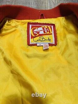 Vintage KANSAS CITY CHIEFS Leather Jacket G-3 Carl Banks 3xl NFL SUPER BOWL