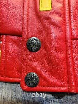 Vintage KANSAS CITY CHIEFS Leather Jacket G-3 Carl Banks 3xl NFL SUPER BOWL