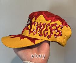 Vintage Kansas City Chiefs Jagged Edge Hat Drew Pearson Co. Snapback Cap RARE