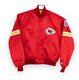 Vintage Kansas City Chiefs Nfl Satin Starter Jacket Mahomes Super Bowl Sz Large