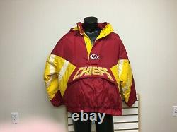 Vintage Kansas City Chiefs Puffer hooded Starter Jacket Size X Large excellent