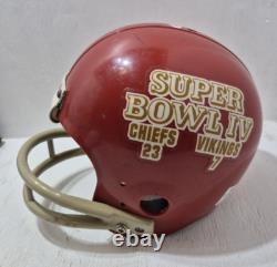 Vintage Kansas City Chiefs Super Bowl IV 4 Riddell Football Helmet 1970s NFL