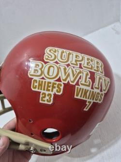 Vintage Kansas City Chiefs Super Bowl IV 4 Riddell Football Helmet 1970s NFL