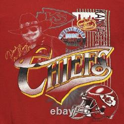 Vintage Kansas City Chiefs Sweatshirt Mens Medium Red WithHat Super Bowl Swift MNF