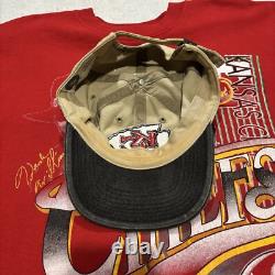 Vintage Kansas City Chiefs Sweatshirt Mens Medium Red WithHat Super Bowl Swift MNF
