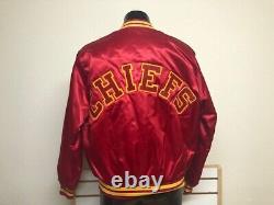 Vintage Kansas City Chiefs satin LOCKER LINE Jacket Size Large NICE USA