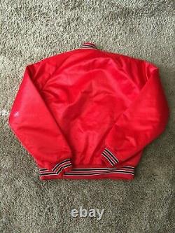 Vintage Kansas City Chiefs satin chalk line Jacket Size Large excellent