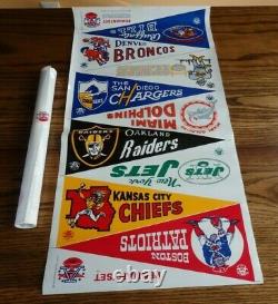 Vintage Raiders In GOLD Dolphins 1st Pennant 1966 AFL Set Chiefs Super Bowl 1 yr