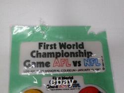 Vintage Super Bowl 1 Green Bay Packers vs KC Chiefs Puffy Stickers 1967 NFL