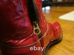 Vintage custom women's KC Chiefs boots, hand made Super Bowl IV by Hyer Boot Co