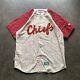 Vtg 90s Mirage Kansas City Chiefs Baseball Jersey Shirt Button Pinstripes Xl