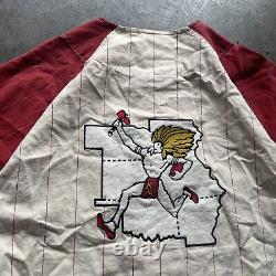 Vtg 90s Mirage Kansas City Chiefs Baseball Jersey Shirt Button Pinstripes XL