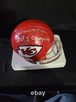 Warren McVea RARE KC Chiefs 1969 Super Bowl IV Champion Autographed Mini Helmet