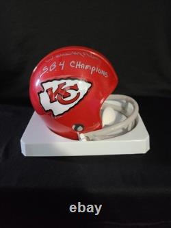 Warren McVea RARE KC Chiefs 1969 Super Bowl IV Champion Autographed Mini Helmet